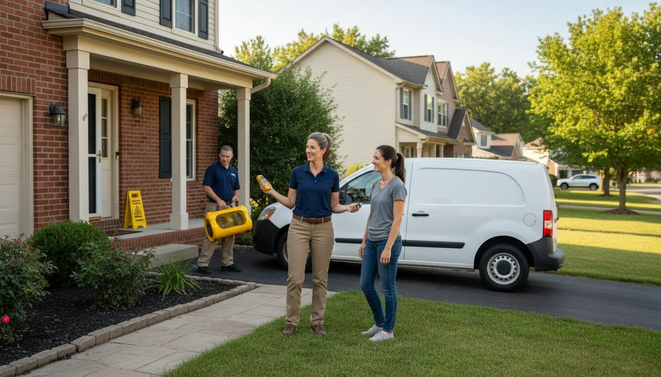 Residential water damage restoration in Enders, NE